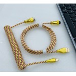 USB C Cable Braided Cable Mechanical Keyboard Cable for Men Women (102154)  USB C Cable Braided Cable Mechanical Keyboard Cable for Men Women | 102154 |  - The interface is all designed with 24K gold plating, the transmission is faster and more stable. US