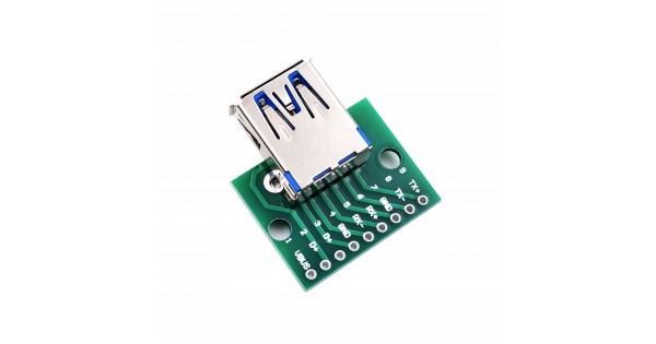 USB 3.0 Female Signal Breakout Board 0.1" Male Pin Header 