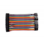 Breadboard Cables (40x 100mm, female to female, 2.54mm) | 101825 | Accessories by www.smart-prototyping.com