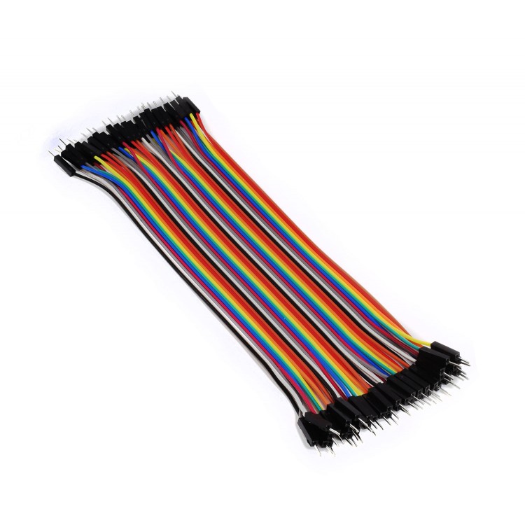Breadboard Cables (40x 200mm, male to male, 2.54mm) (101828)