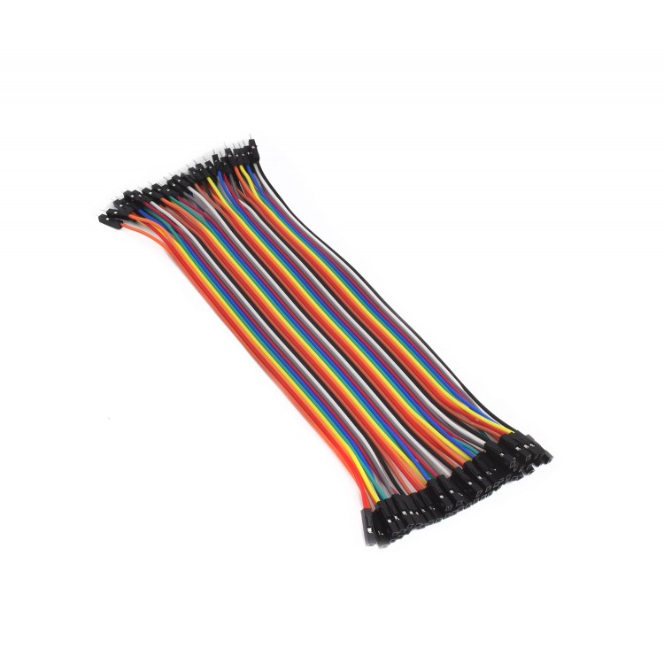 BREADBOARD CABLES (40X 200MM, MALE TO FEMALE, 2.54MM)
